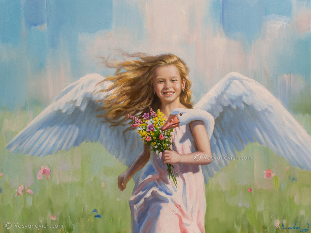 Картина "Девочка-ангел"