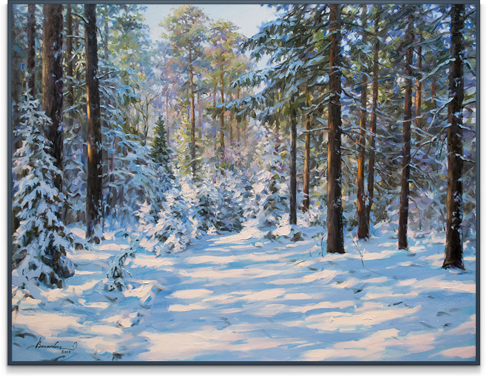 Картина "Спокойствие зимнего леса"