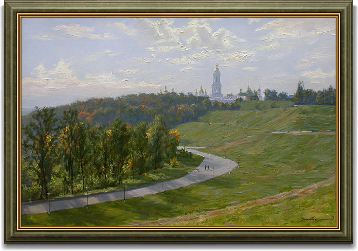 Картина "Вид на колокольню Киево-Печерской Лавры."