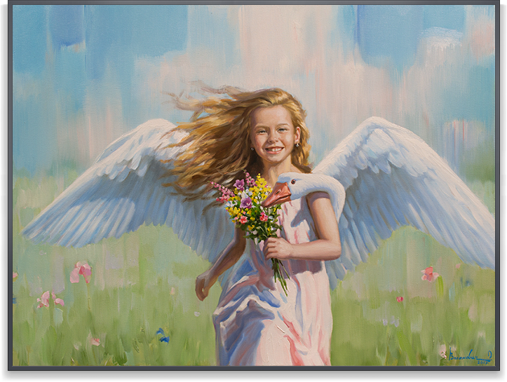 Картина "Девочка-ангел"