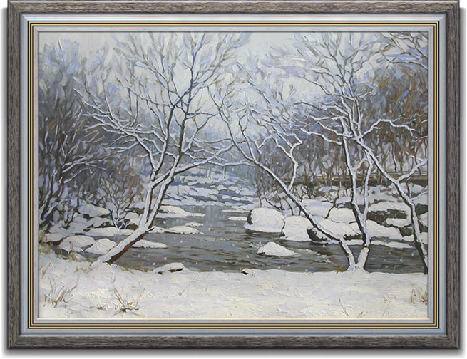 Картина "Снежная река"
