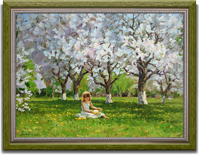 Картина "В цветущем саду"