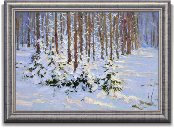 Картина "Зимний лес. Мелени"