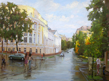 Картина "Осенняя улица"