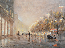 Картина "Вечерний дождь на Крещатике."