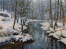 Картина "Зимний ручей"