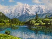 Картина "Горное озеро"